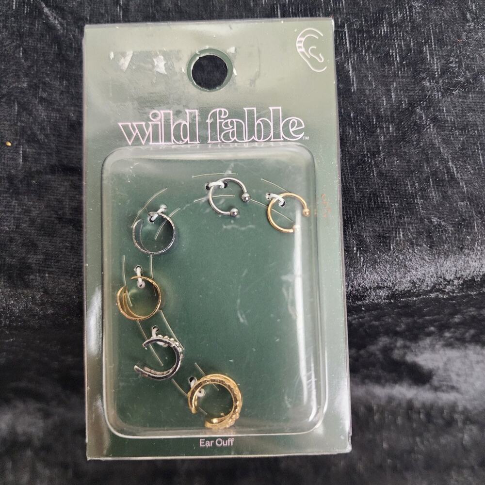 Target Wild Fable Silver & Gold-Tone Set of 6 Fashion Jewelry Ear Cuffs NWT